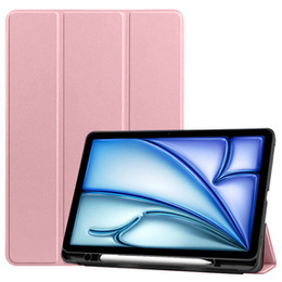 Pouzdro pro Apple iPad Air 11" 6 gen. 2024 (A2902, Smartcase s prostorem pro stylus, růžové