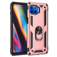 Pancéřové pouzdro pro Motorola Moto G 5G Plus, Nox Case Ring, růžové rose gold