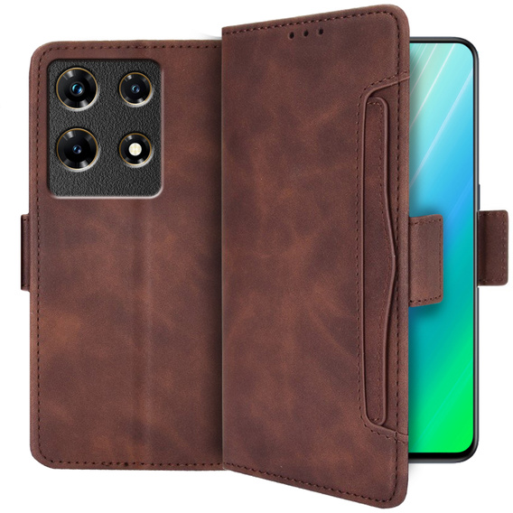 Klopové pouzdro pro Infinix Note 30 5G, Card Slot, hnědé