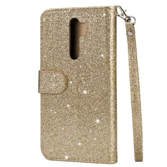 Klopové pouzdro pro Xiaomi Redmi Note 8 Pro, Wallet Zippered, zlaté