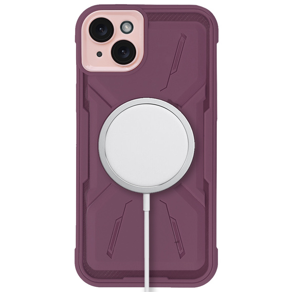 Pouzdro pro iPhone 15 Plus, ERBORD Armor Mag, kaštanové