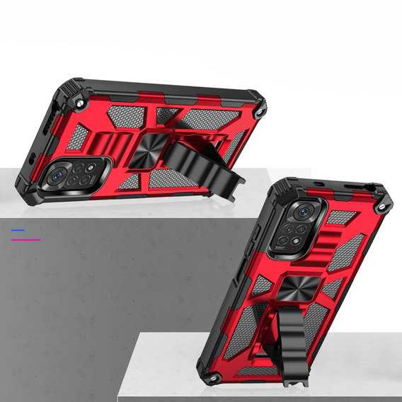 Pouzdro pro Xiaomi Redmi Note 11 / 11S, Armor Kickstand, červené