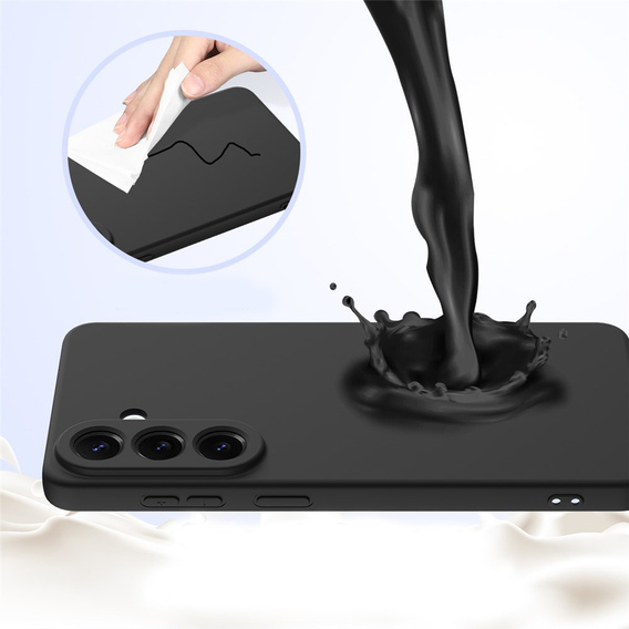 Silikonové pouzdro Lite pro MagSafe pro Samsung Galaxy A57 5G, černé