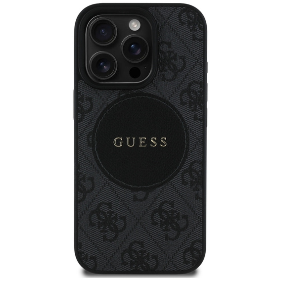 Pouzdro Guess 4G Circle s klasickým logem, pro MagSafe pro iPhone 16 Pro