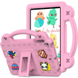 Dětské pouzdro pro iPad mini 7.9" 2019/2015/2014/2013/2012 (5/4/3/2/1 gen.), Cute Patterns, se stojánkem, růžové