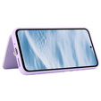 Pouzdro pro Samsung Galaxy A55 5G, Leather Flower Card Slot, fialové