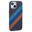 Pouzdro pro iPhone 13, Carbon Fiber MagSafe, námořnicky modré