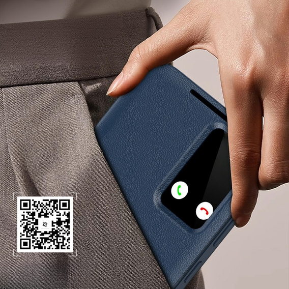 Flipové pouzdro pro Samsung Galaxy S25 Edge, Smart View Wallet, modré