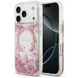 Pouzdro GUESS Resin Bottom Glitter MagSafe pro iPhone 17 Pro