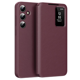 Flipové pouzdro pro Samsung Galaxy A55 5G, Smart View Wallet, červené
