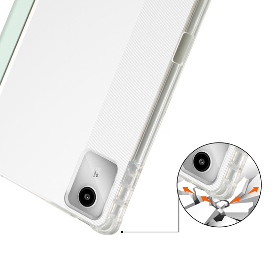 Pouzdro pro Lenovo Tab M11, Smartcase Hybrid, se slotem na stylus, světle zelené