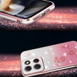 Pouzdro pro Motorola Moto G56 5G, Glitter Flower, růžové rose gold