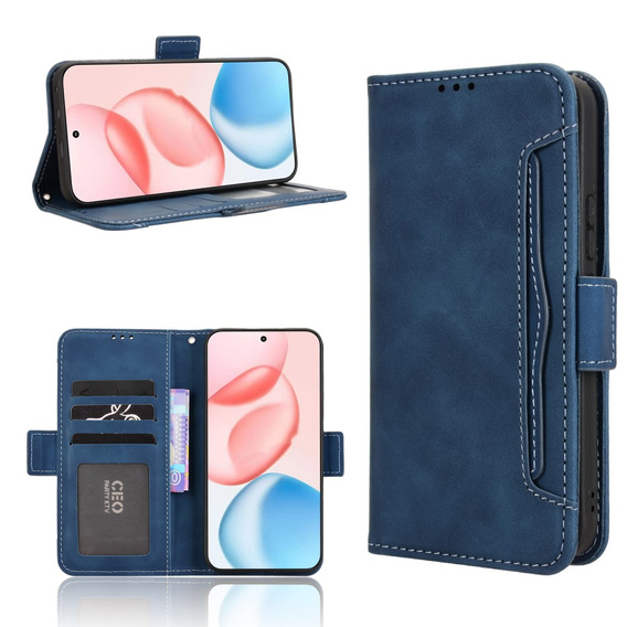 Klopové pouzdro pro Honor 400 5G, Card Slot, námořnicky modré
