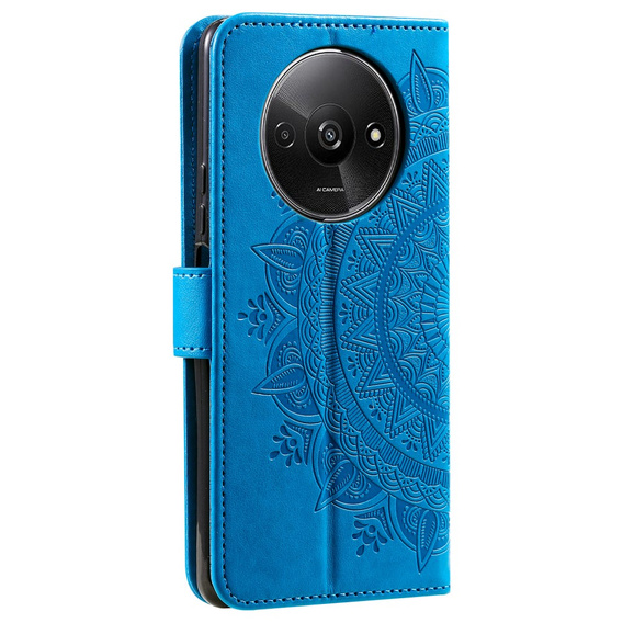 Klopové pouzdro pro Xiaomi Redmi A3, Mandala, modré