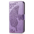 Klopové pouzdro pro Motorola Moto G73 5G, Butterfly, fialové
