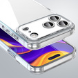 Silikonové pouzdro pro iPhone 17 Pro Max, s tvrdou zadní stranou, průhledné