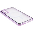 Magnetické pouzdro Dual Glass MagSafe pro Samsung Galaxy S22, fialové