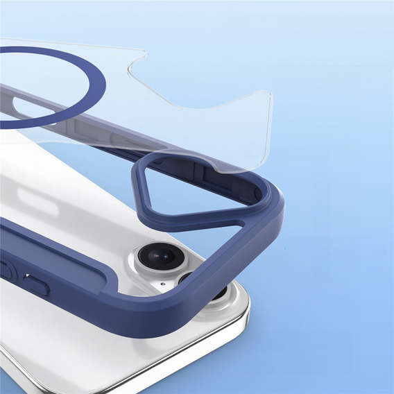 Pouzdro Dux Ducis pro iPhone 17, Skin X Pro, s klopou, pro MagSafe, tmavě modré