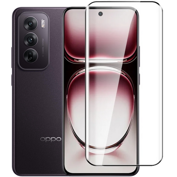 3D tvrzené sklo pro Oppo Reno 12, černý rámeček