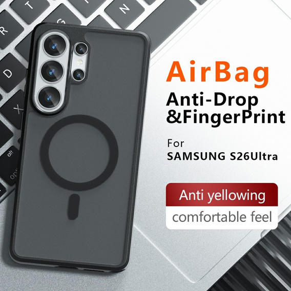 Pouzdro Matt Case pro MagSafe pro Samsung Galaxy S26 Ultra, černé