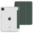 Pouzdro pro iPad Pro 11 2022 / 2021 / 2020, Smartcase Hybrid, se slotem na stylus, tmavě zelené