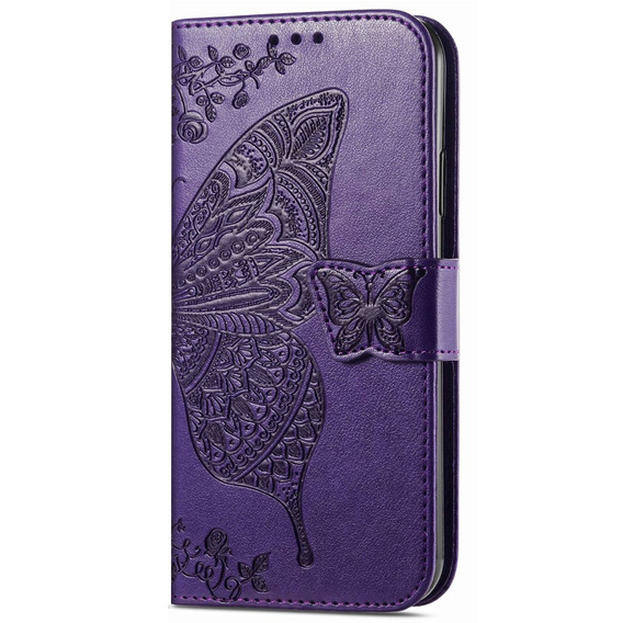 Klopové pouzdro pro Motorola Moto G32, Butterfly, fialové
