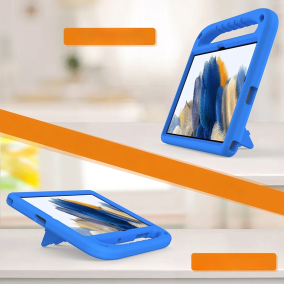 Dětské pouzdro pro Samsung Galaxy Tab A9+, dětské pouzdro s rukojetí, modré