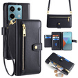 Klopové pouzdro pro Xiaomi Redmi Note 13 Pro 5G, Wallet Zipper Pocket, černé