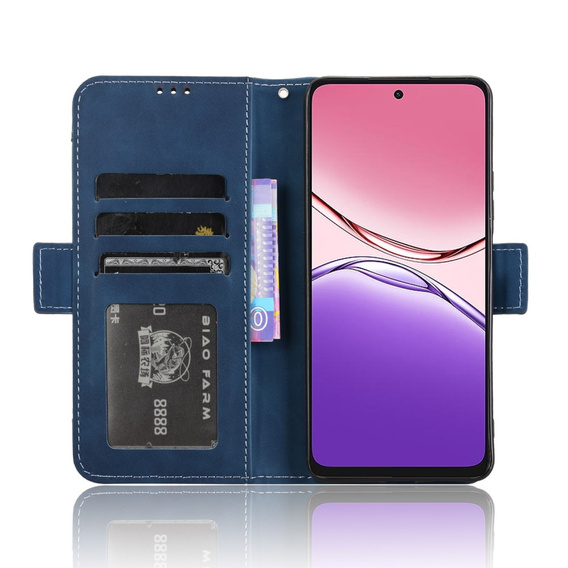 Klopové pouzdro pro Oppo A5 Pro 5G, Card Slot, námořnicky modré