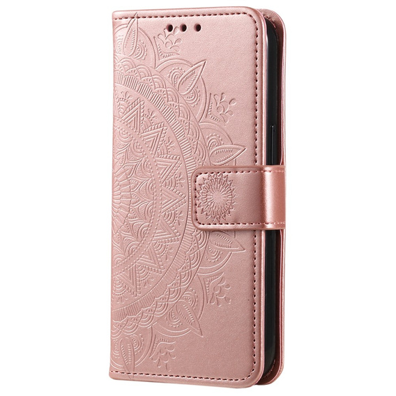 Klopové pouzdro pro Xiaomi Redmi Note 13 Pro+, Mandala, růžové rose gold