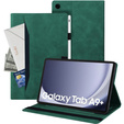Pouzdro pro Samsung Galaxy Tab A9+, Classic, s prostorem pro stylus, zelené
