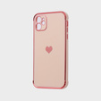 Pouzdro pro Apple iPhone 11, Electro heart, růžové rose gold