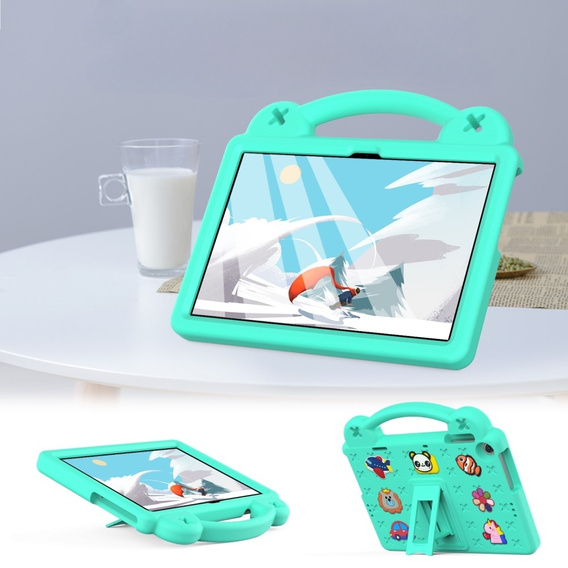 Dětské pouzdro pro Lenovo Tab M10 10.1 Gen 3 TB-328FU/TB-328XU, Cute Patterns, se stojánkem, zelené