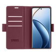 Pouzdro pro Realme 12 Pro 5G / 12 Pro+ 5G, ERBORD Glossy Litchi, flipová peněženka, červené