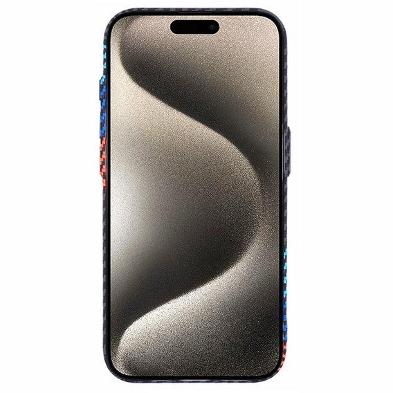 Pouzdro pro iPhone 15 Pro Max, Carbon Fiber MagSafe, námořnicky modré