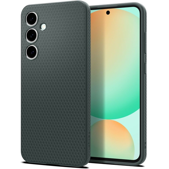 Pouzdro Spigen pro Samsung Galaxy S24 FE, Liquid Air, zelené + 9H tvrzené sklo