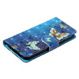 Klopové pouzdro pro Xiaomi Redmi 13C / Poco C65, Wallet, Butterflies modré