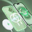 Pouzdro pro iPhone 16 Plus, pro MagSafe, ERBORD Matt Case, světle zelené + sklo na displej