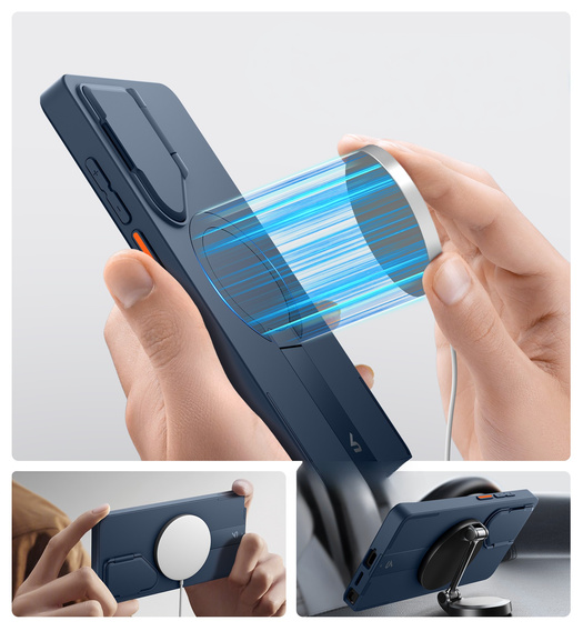 Pouzdro pro Samsung Galaxy S25 Ultra, Suritch Shockproof, pro MagSafe, modré
