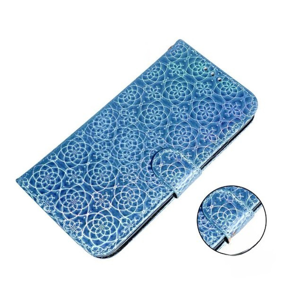 Klopové pouzdro pro Oppo A17, Wallet mandala, modré