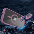 Pouzdro pro iPhone 15, ERBORD Impact Guard, MagSafe, fialové