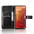 Klopové pouzdro pro Motorola Moto G15 / Motorola Moto G15 Power, Crazy Horse Wallet, černé
