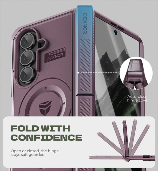 Pouzdro Dexnor Magnetic s dvojitými stojánky pro Samsung Galaxy Z Fold7