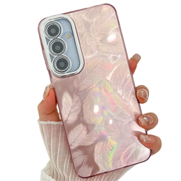 Pouzdro pro Samsung Galaxy A36 5G / A56 5G, Feather, růžové