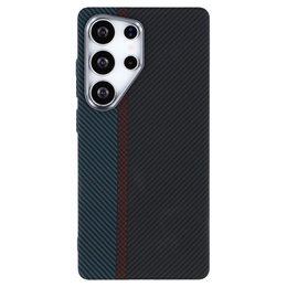 Pouzdro pro Samsung S25 Ultra, Carbon Fiber MagSafe, černá / modrá