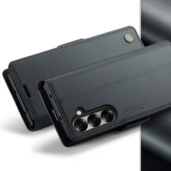 CASEME Litchi Wallet flipové pouzdro pro Samsung Galaxy Z Fold7 5G