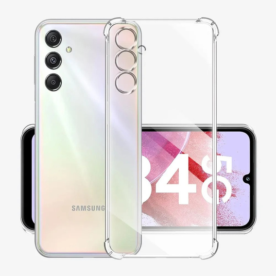 Pouzdro pro Samsung Galaxy M34 5G, Anti-Shock, průhledné + sklo 9H