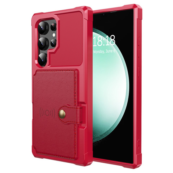 Pouzdro pro Samsung Galaxy S25 Ultra, Card Holder Kickstand, černé
