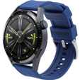ERBORD Univerzální silikonový řemínek 22mm, Dual Color, černý / černá přezka