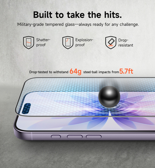 2x tvrzené sklo SURITCH pro iPhone 17 / 16 Pro